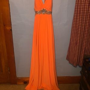 Orange prom dress
